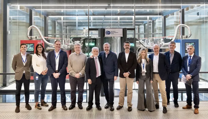 The Aragonese delegation during its visit to the Barcelona Supercomputing Center.
